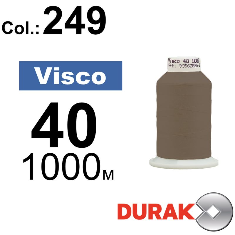 Нитки для машинной вышивки, Visco, вискоза, N40 (120D/2), длина 1000 м., цвет (0249) к18