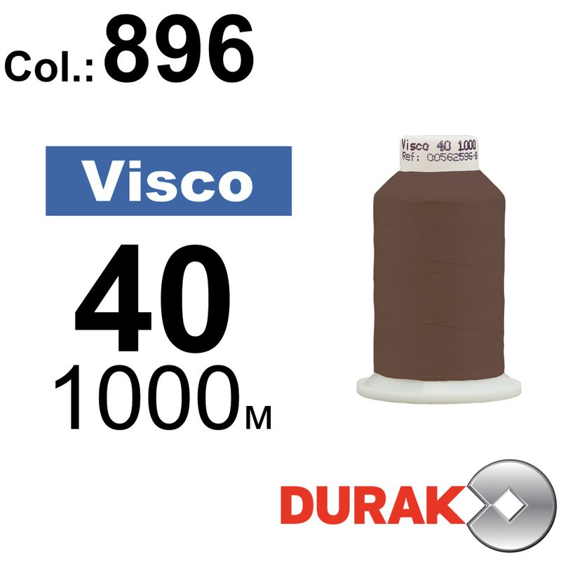 Нитки для машинной вышивки, Visco, вискоза, N40 (120D/2), длина 1000 м., цвет (0896) к18