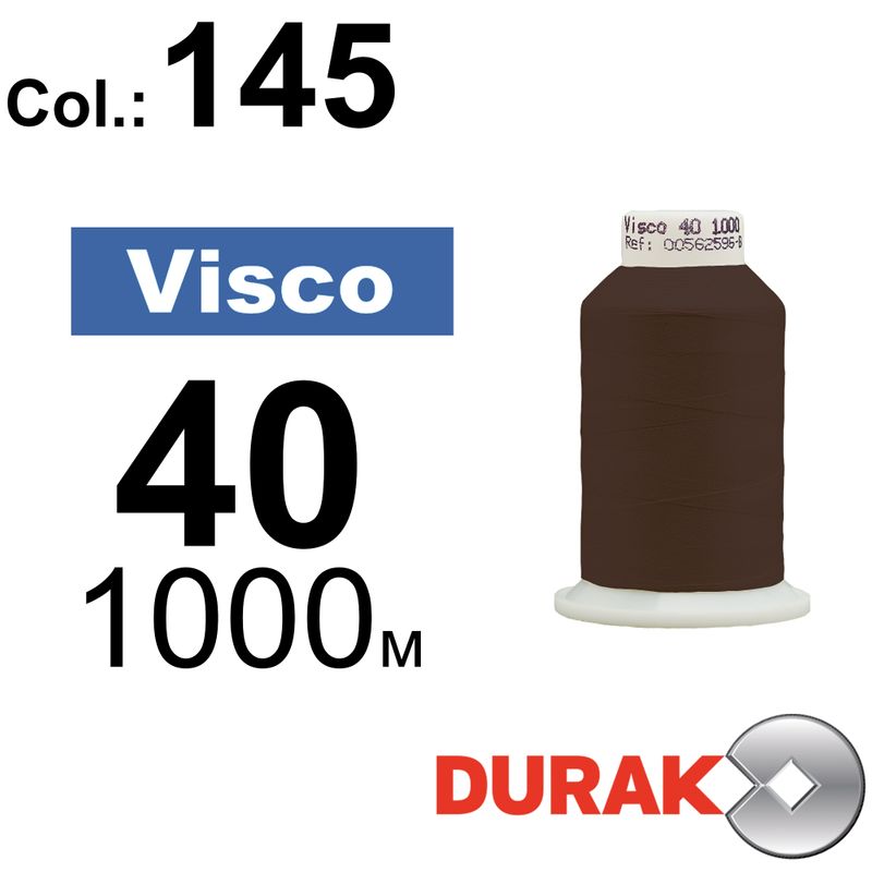 Нитки для машинной вышивки, Visco, вискоза, N40 (120D/2), длина 1000 м., цвет (0145) к18