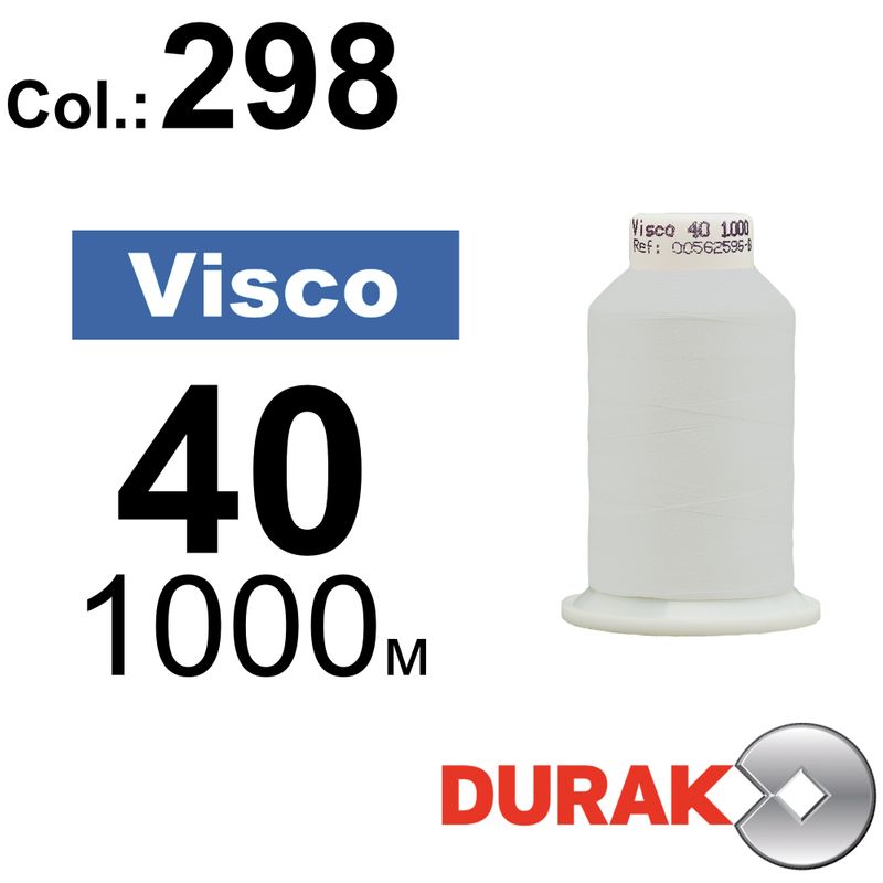 Нитки для машинной вышивки, Visco, вискоза, N40 (120D/2), длина 1000 м., цвет (0298) к19