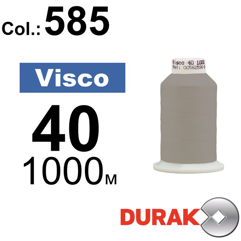 Нитки для машинной вышивки, Visco, вискоза, N40 (120D/2), длина 1000 м., цвет (0585) к19