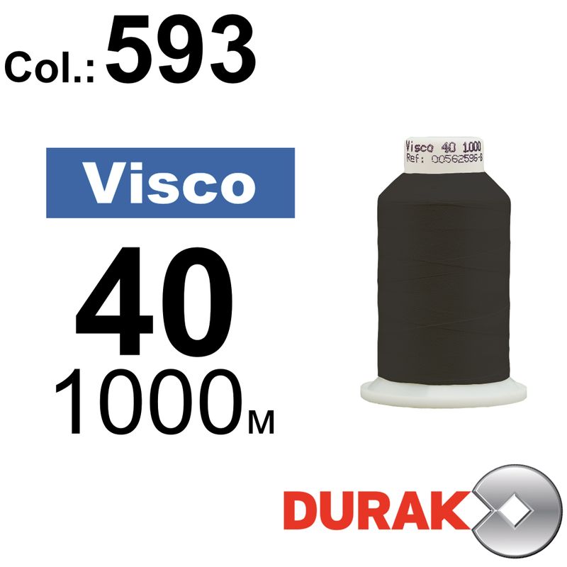 Нитки для машинной вышивки, Visco, вискоза, N40 (120D/2), длина 1000 м., цвет (0593) к19