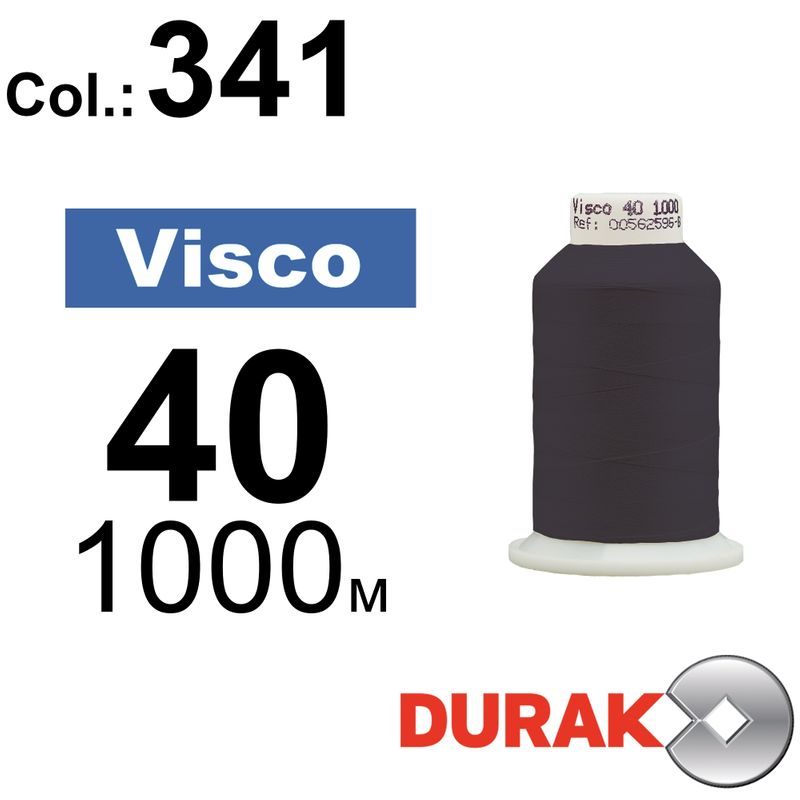 Нитки для машинной вышивки, Visco, вискоза, N40 (120D/2), длина 1000 м., цвет (0341) к20