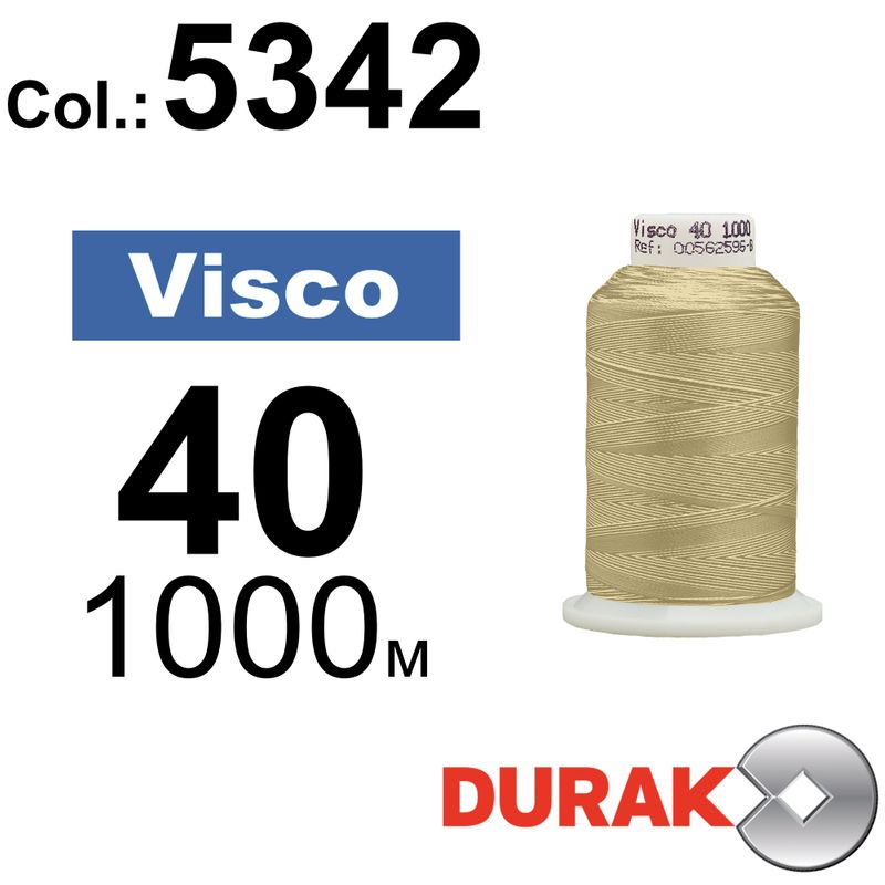 Нитки для машинной вышивки, Visco, вискоза, N40 (120D/2), длина 1000 м., цвет (5342) к21