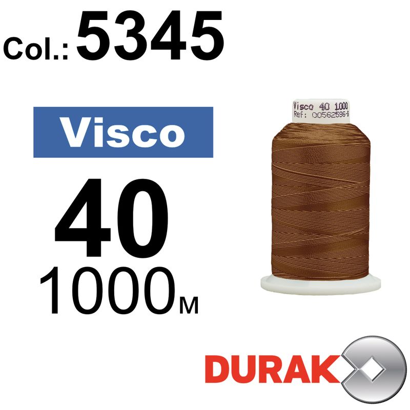 Нитки для машинной вышивки, Visco, вискоза, N40 (120D/2), длина 1000 м., цвет (5345) к21