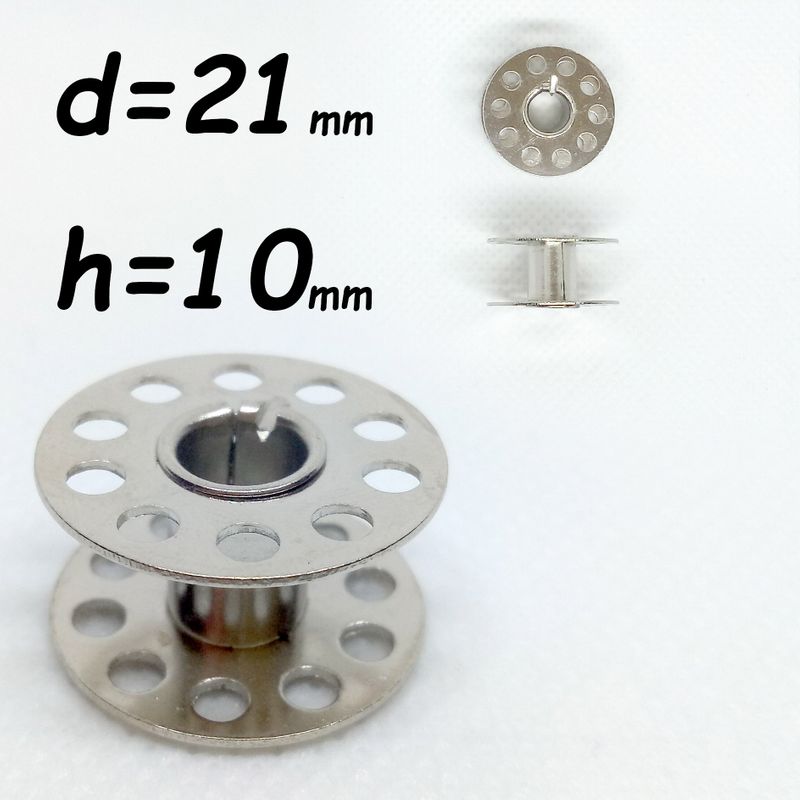 Шпулька для ДМ, Д=21мм, В=10 мм, хром, перфо+П