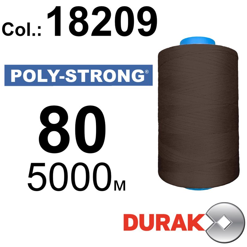 Нитки армированные, Poly-Strong PP, полиэстер, N80 (40tex), длина 5000 м., цвет 22(18209)178 - к13