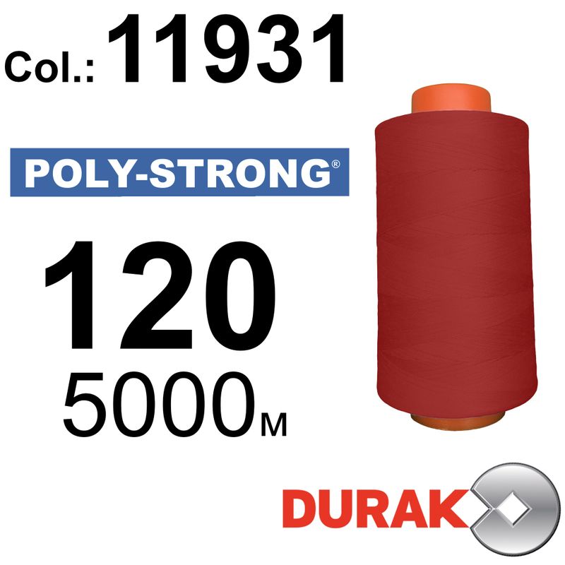 Нитки армированные, Poly-Strong PP, полиэстер, N120 (24tex), длина 5000 м., цвет 10(11931)10 - к3