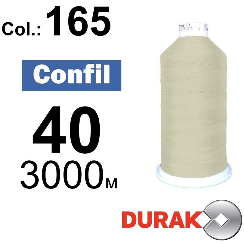 Нитки сверхпрочные, Confil, полиэстер, N40 (60tex), длина 3000 м., цвет 29(165)-286 колонка 10