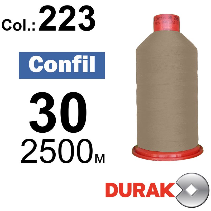 Нитки сверхпрочные, Confil, полиэстер, N30 (80tex), длина 2500 м., цвет 10(223)-167 колонка 3