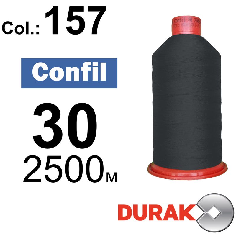 Нитки сверхпрочные, Confil, полиэстер, N30 (80tex), длина 2500 м., цвет 17(157)-202 колонка 12