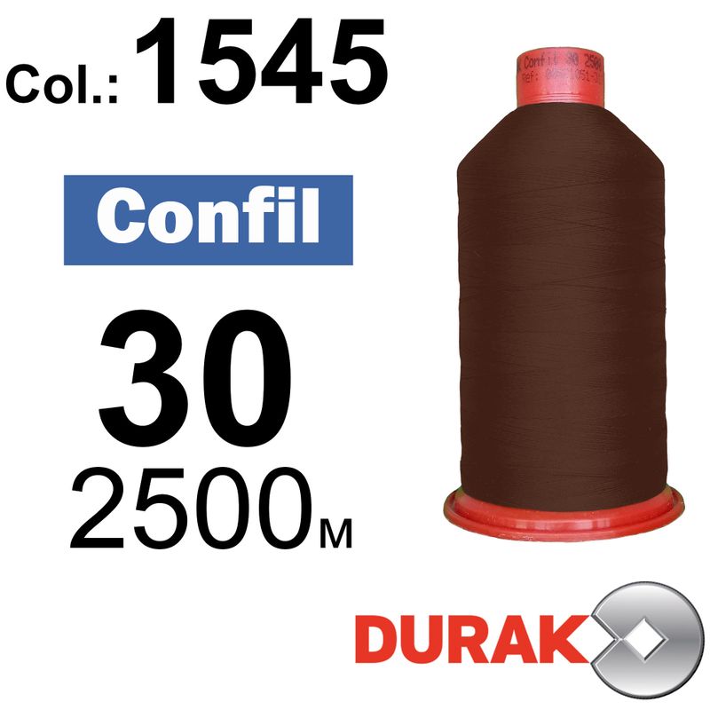 Нитки сверхпрочные, Confil, полиэстер, N30 (80tex), длина 2500 м., цвет 31(1545)-17 колонка 2