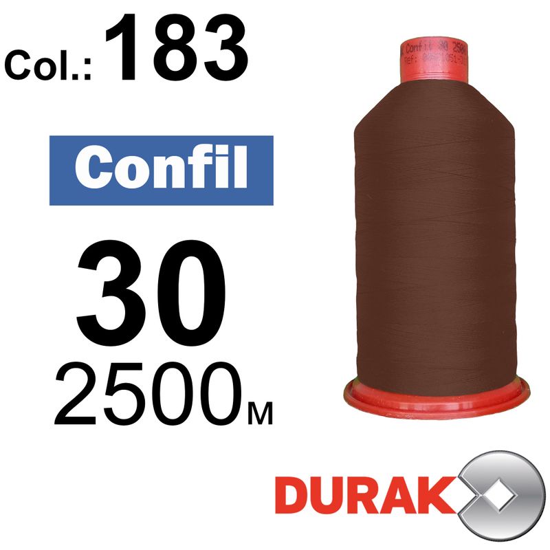 Нитки сверхпрочные, Confil, полиэстер, N30 (80tex), длина 2500 м., цвет 32(183)-230 колонка 2
