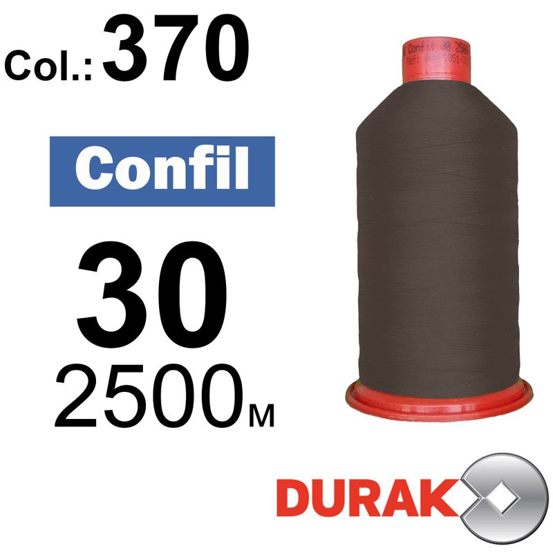 Нитки сверхпрочные, Confil, полиэстер, N30 (80tex), длина 2500 м., цвет 34(370)-227 колонка 11