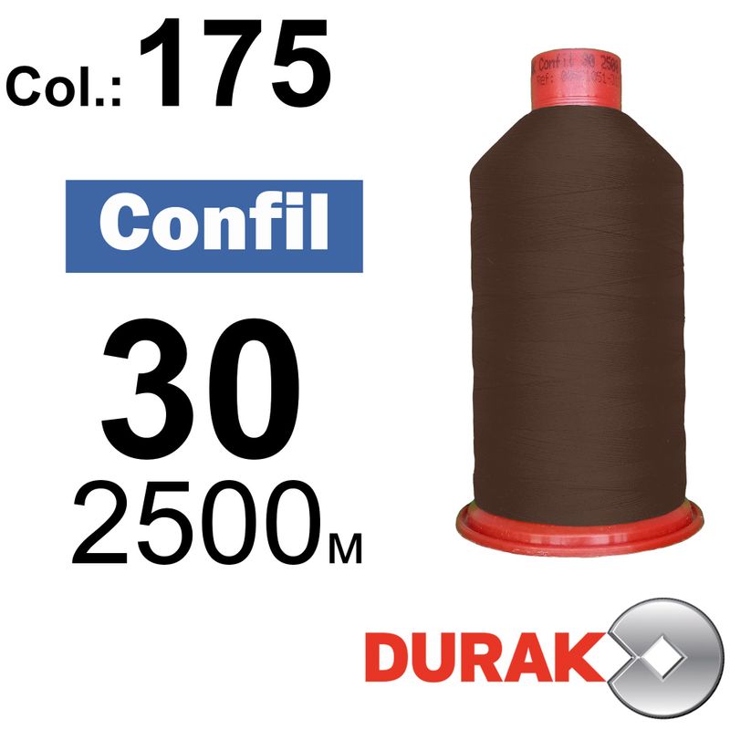 Нитки сверхпрочные, Confil, полиэстер, N30 (80tex), длина 2500 м., цвет 39(175)-258 колонка 10