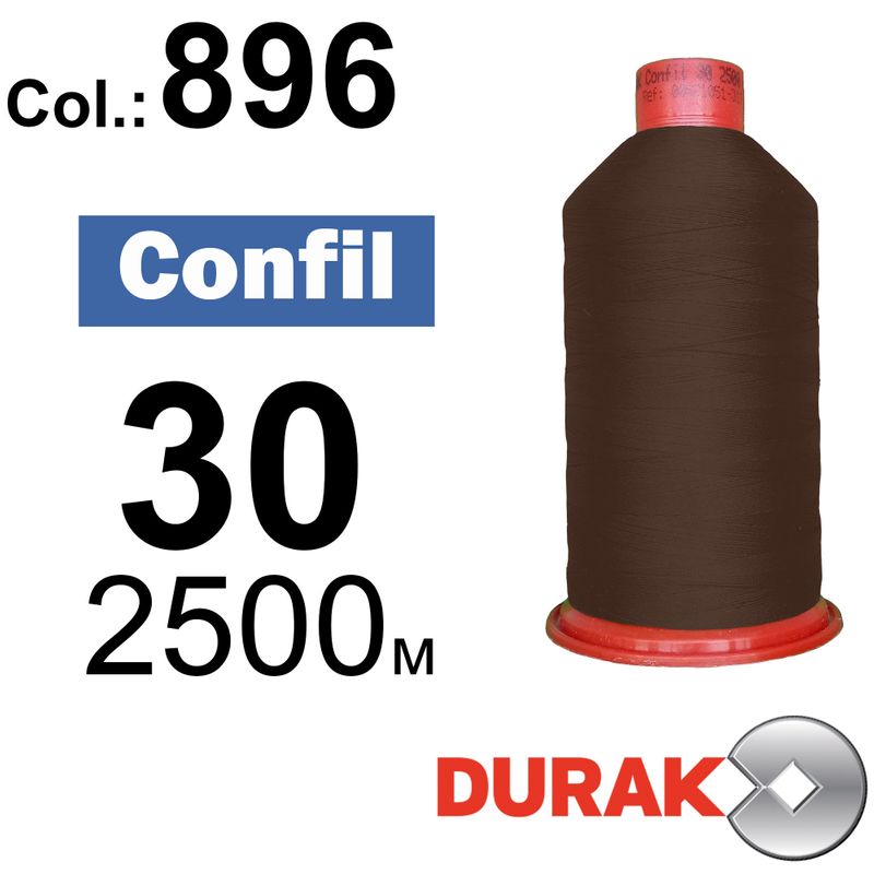 Нитки сверхпрочные, Confil, полиэстер, N30 (80tex), длина 2500 м., цвет 44(896)-256 колонка 11
