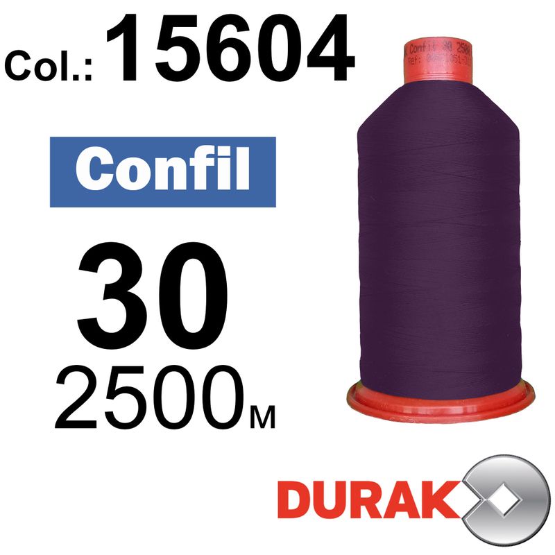 Нитки сверхпрочные, Confil, полиэстер, N30 (80tex), длина 2500 м., цвет 48(15604)-554 колонка 5