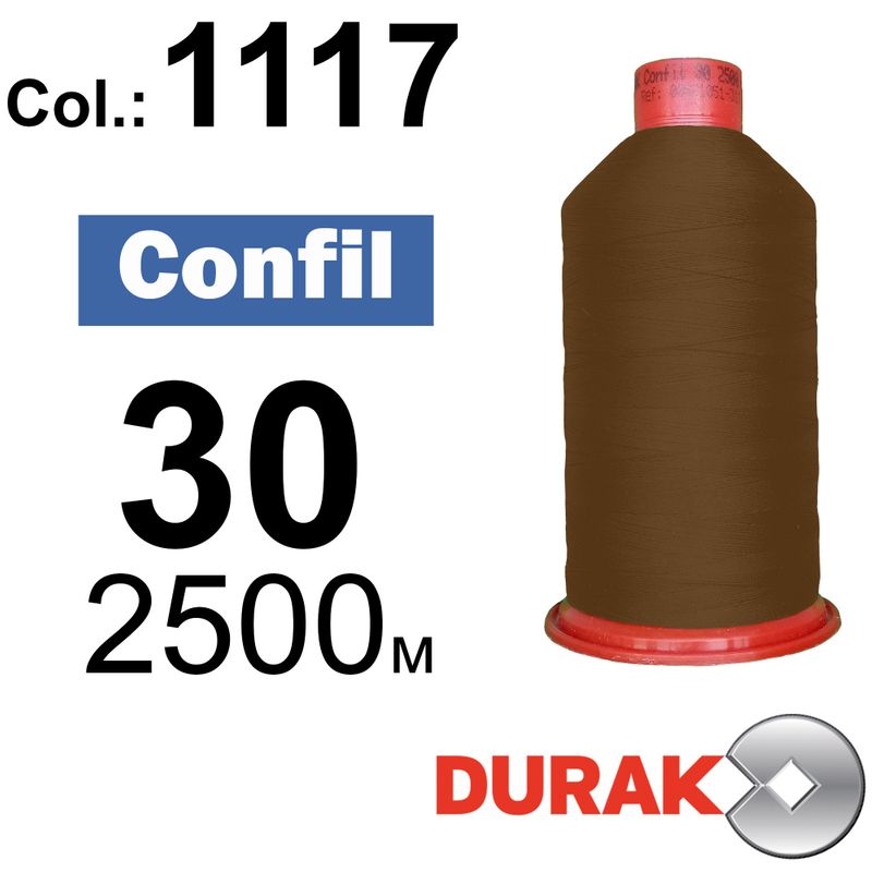 Нитки сверхпрочные, Confil, полиэстер, N30 (80tex), длина 2500 м., цвет 50(1117)-229 колонка 3