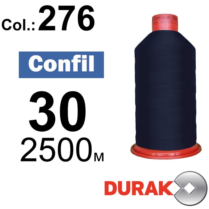 Нитки сверхпрочные, Confil, полиэстер, N30 (80tex), длина 2500 м., цвет 13(276)-71 колонка 7