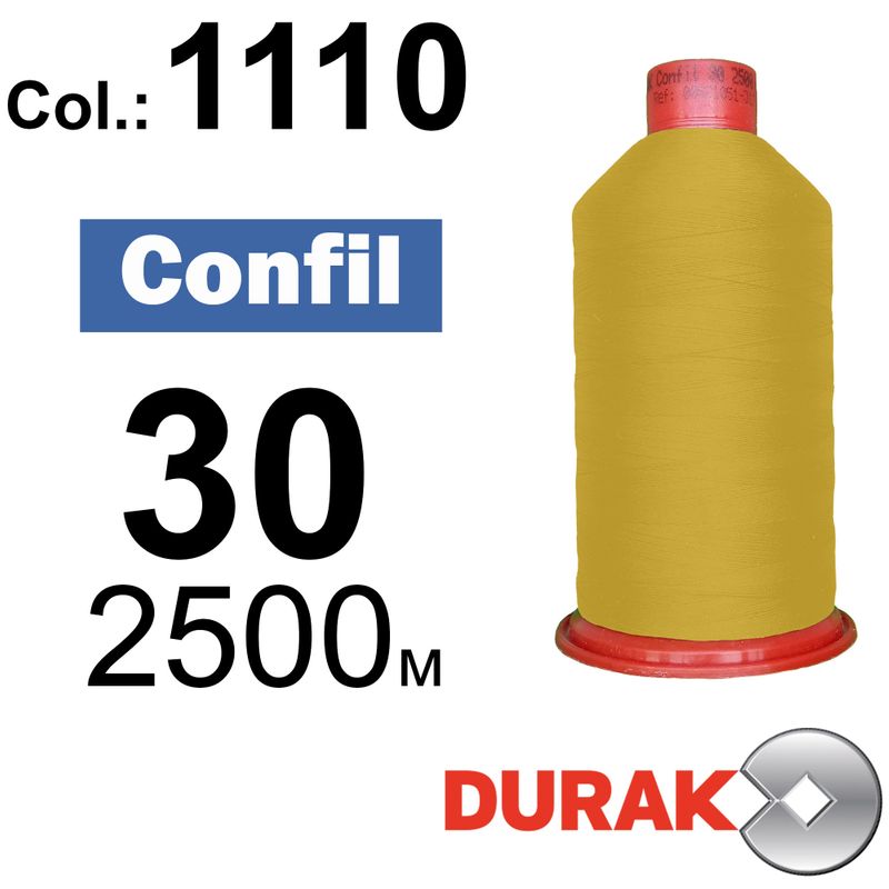 Нитки сверхпрочные, Confil, полиэстер, N30 (80tex), длина 2500 м., цвет 20(1110)-29 колонка 1