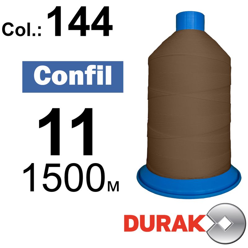 Нитки сверхпрочные, Confil, полиэстер, N11 (270tex), длина 1500 м., цвет 09(144)-159 колонка 3