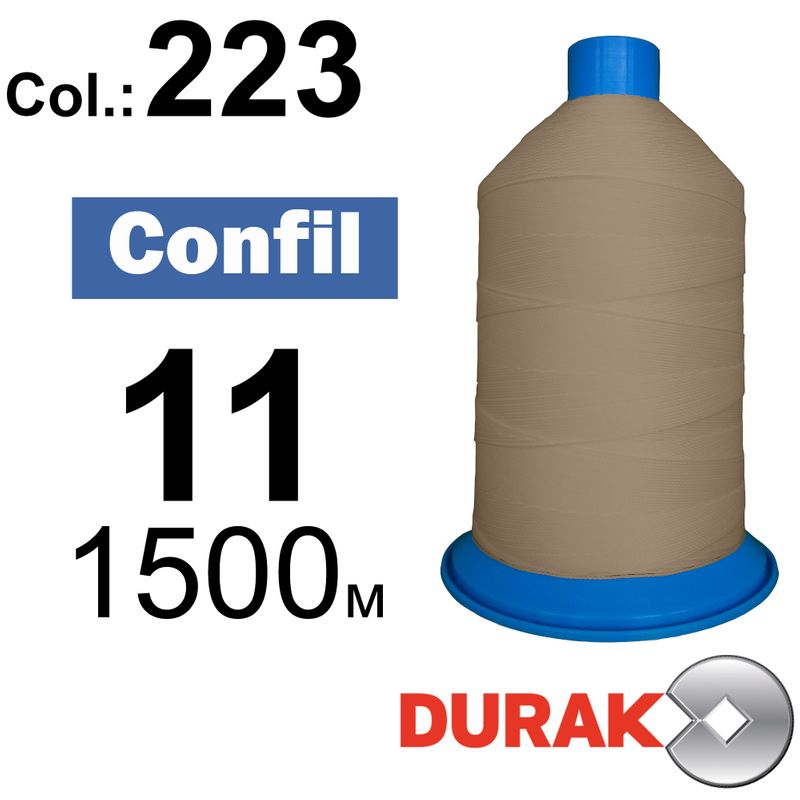 Нитки сверхпрочные, Confil, полиэстер, N11 (270tex), длина 1500 м., цвет 10(223)-167 колонка 3
