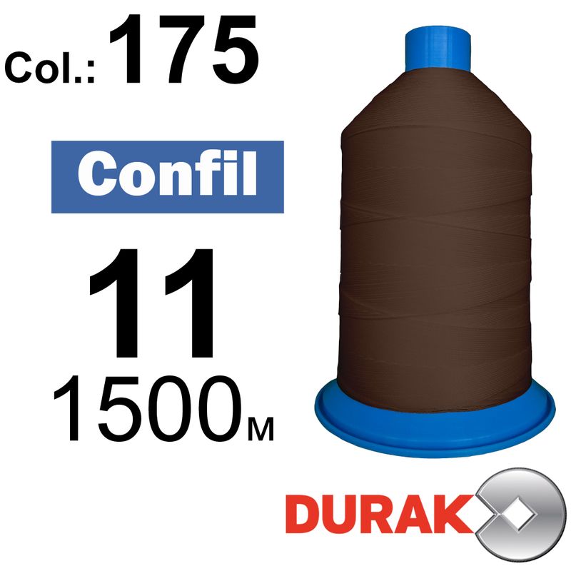 Нитки сверхпрочные, Confil, полиэстер, N11 (270tex), длина 1500 м., цвет 17(175)-258 колонка 10