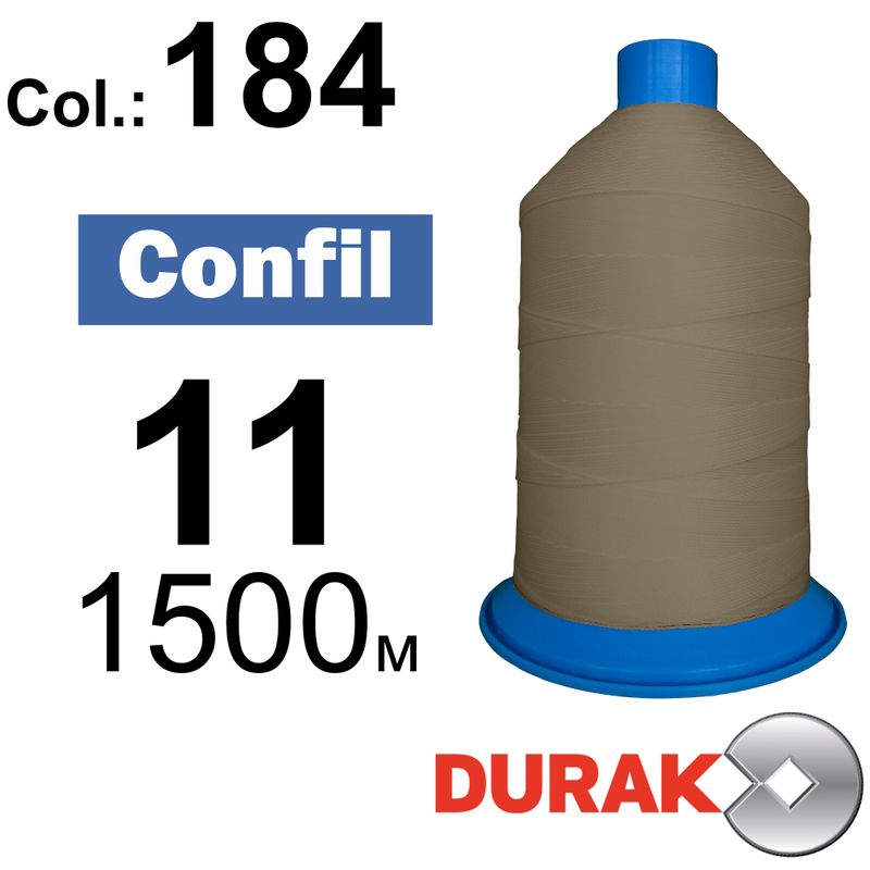 Нитки сверхпрочные, Confil, полиэстер, N11 (270tex), длина 1500 м., цвет 22(184)-168 колонка 9