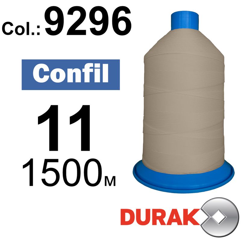 Нитки сверхпрочные, Confil, полиэстер, N11 (270tex), длина 1500 м., цвет 24(9296)-98 колонка 10