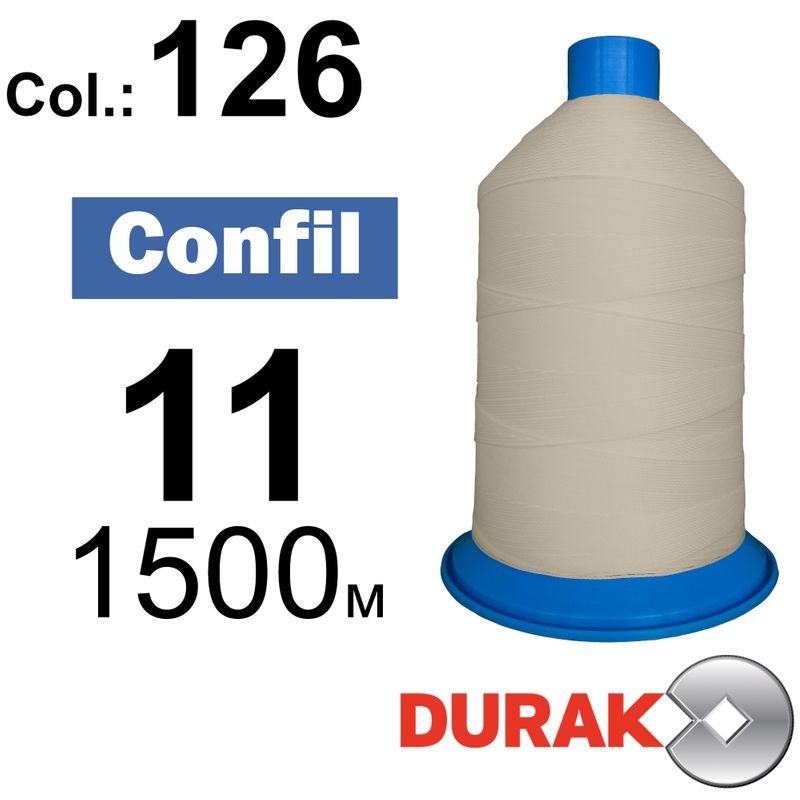 Нитки сверхпрочные, Confil, полиэстер, N11 (270tex), длина 1500 м., цвет 05(126)-97 колонка 10