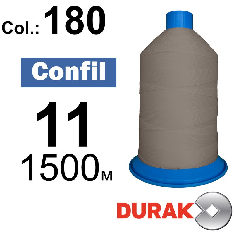 Нитки сверхпрочные, Confil, полиэстер, N11 (270tex), длина 1500 м., цвет 14(180)-290 колонка 9