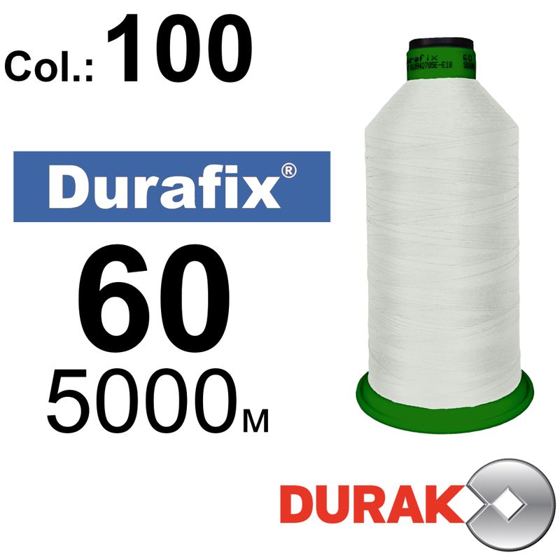 Нитки сверхпрочные, Durafix, полиэстер, N60 (45tex), длина 5000 м., цвет 01(100)-566 колонка 1