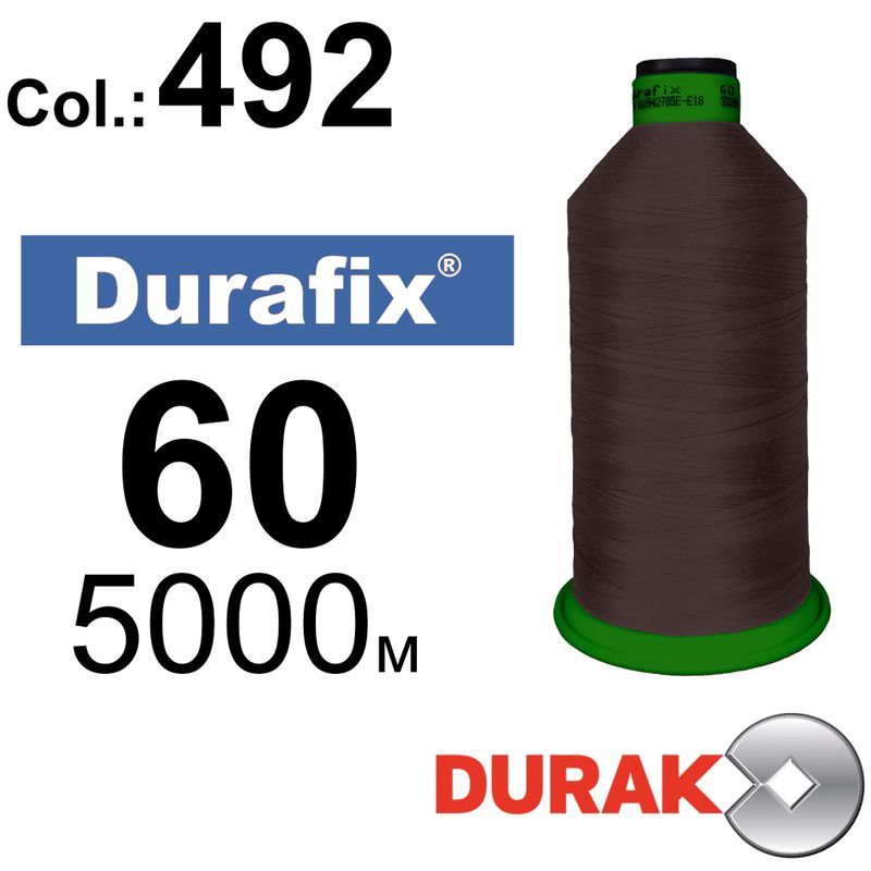 Нитки сверхпрочные, Durafix, полиэстер, N60 (45tex), длина 5000 м., цвет 06(492)-45 колонка 11