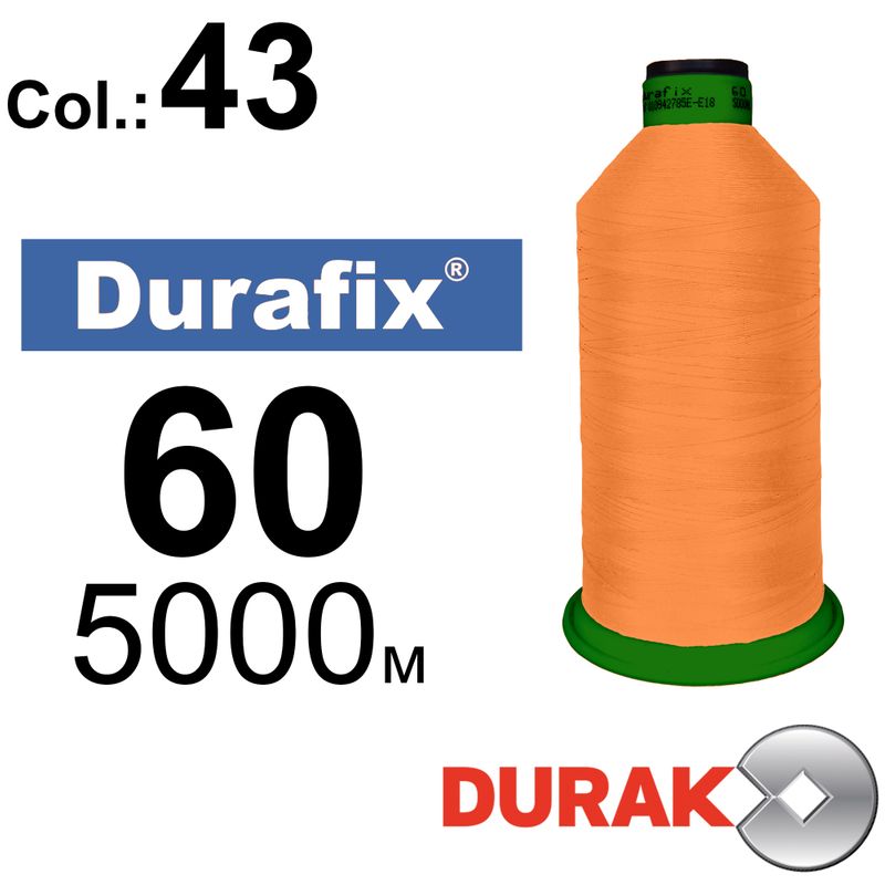 Нитки сверхпрочные, Durafix, полиэстер, N60 (45tex), длина 5000 м., цвет 11(43)-703 колонка 12