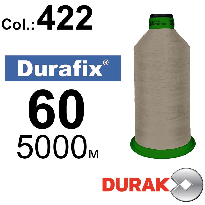 Нитки сверхпрочные, Durafix, полиэстер, N60 (45tex), длина 5000 м., цвет 21(422)-165 колонка 10