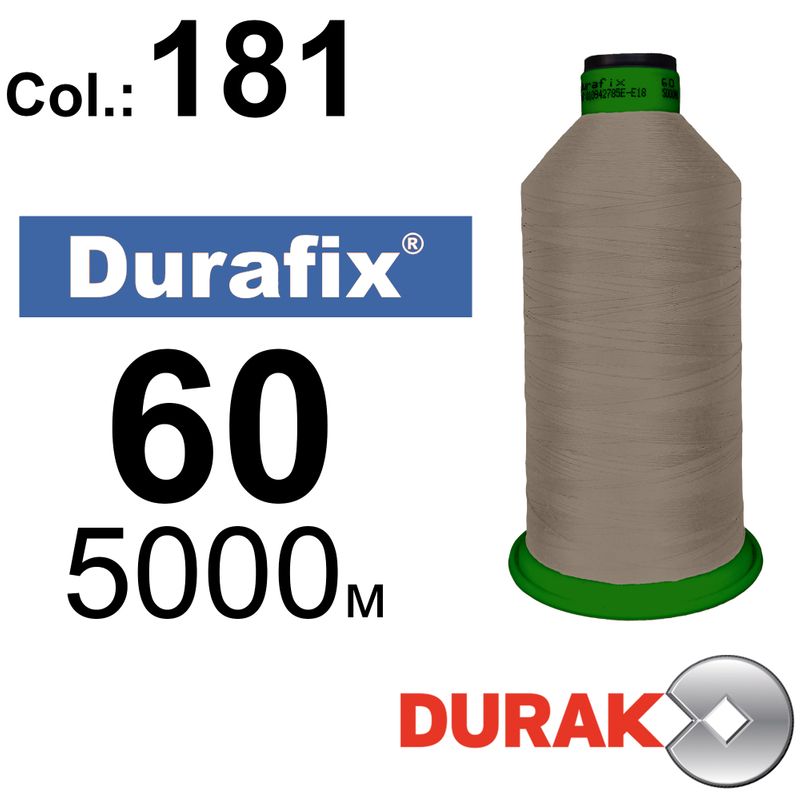 Нитки сверхпрочные, Durafix, полиэстер, N60 (45tex), длина 5000 м., цвет 26(181)-99 колонка 10