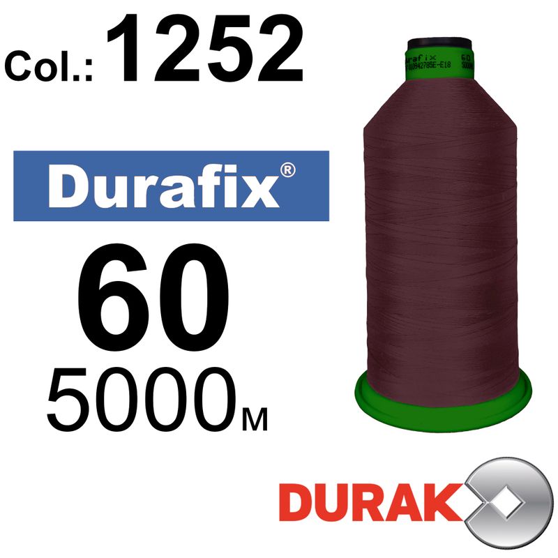 Нитки сверхпрочные, Durafix, полиэстер, N60 (45tex), длина 5000 м., цвет 36(1252)-13 колонка 4