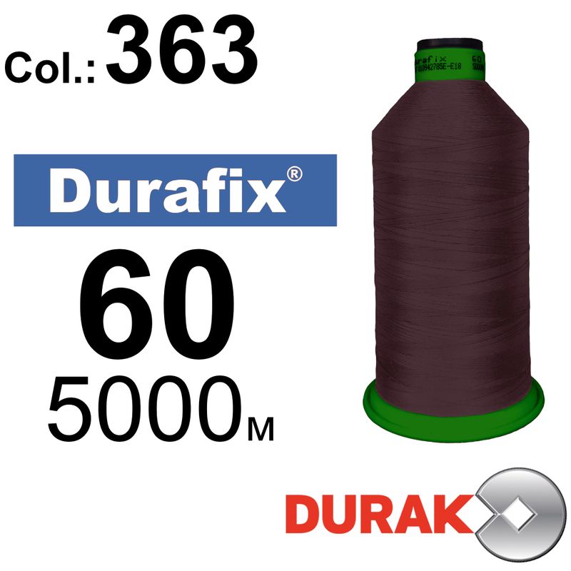 Нитки сверхпрочные, Durafix, полиэстер, N60 (45tex), длина 5000 м., цвет 38(363)-41 колонка 4