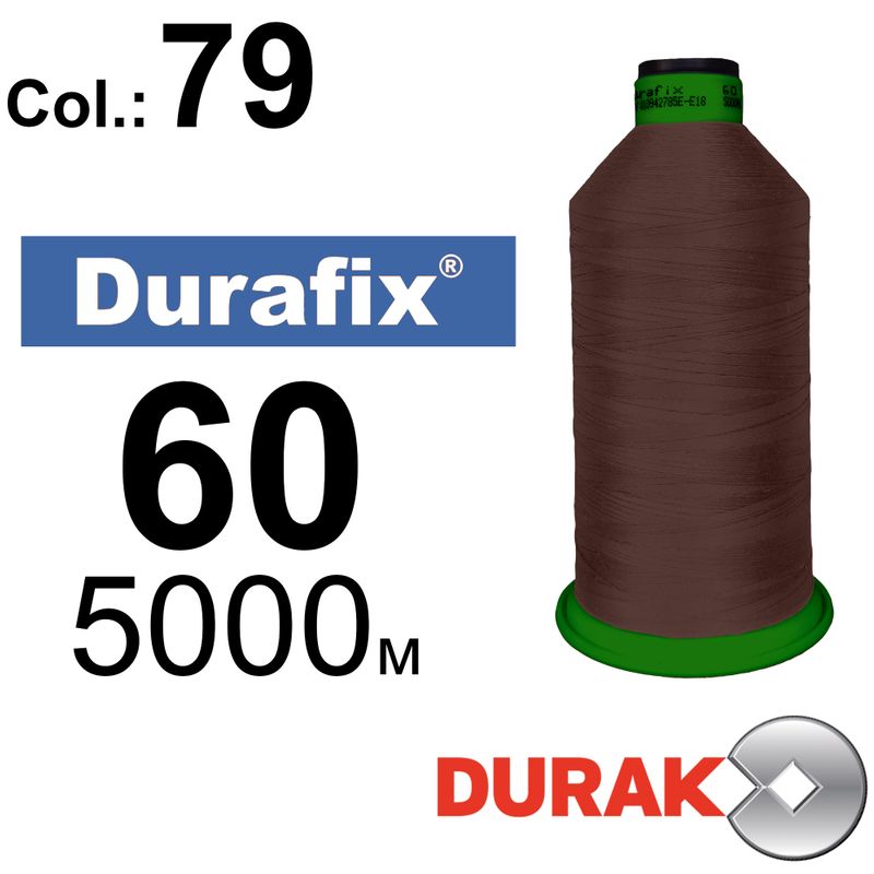 Нитки сверхпрочные, Durafix, полиэстер, N60 (45tex), длина 5000 м., цвет 43(79)-256 колонка 3