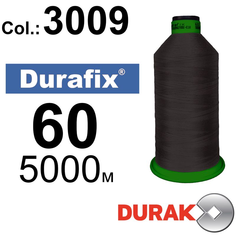 Нитки сверхпрочные, Durafix, полиэстер, N60 (45tex), длина 5000 м., цвет 49(3009)-47 колонка 10