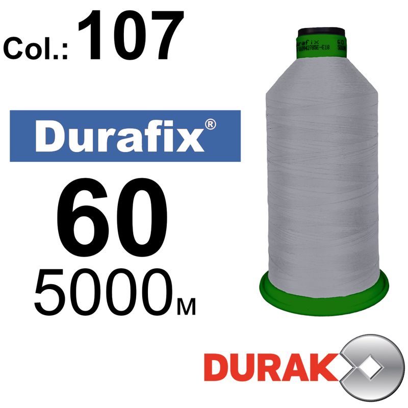 Нитки сверхпрочные, Durafix, полиэстер, N60 (45tex), длина 5000 м., цвет 12(107)-124 колонка 11