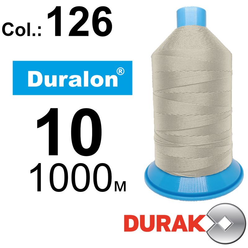 Нитки сверхпрочные, Duralon, нейлон 6. 6, N10 (300tex), длина 1000м., цвет (126)-97, к-10
