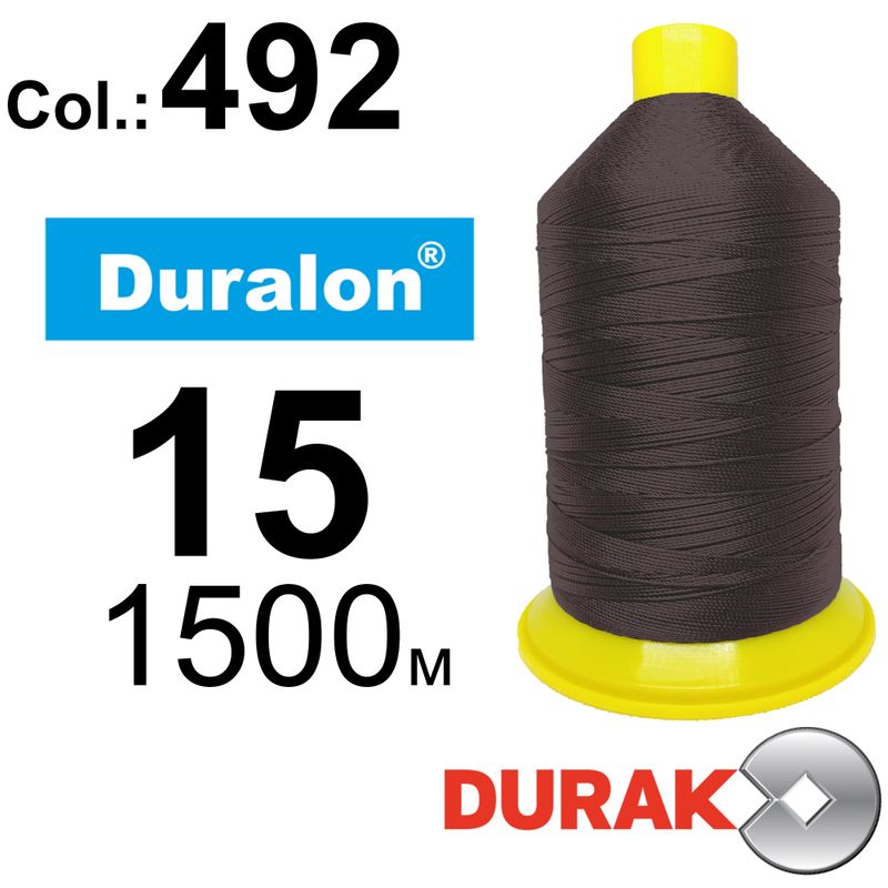 Нитки сверхпрочные, Duralon, нейлон 6. 6, N15 (200tex), длина 1500м., цвет (492)-45, к-11