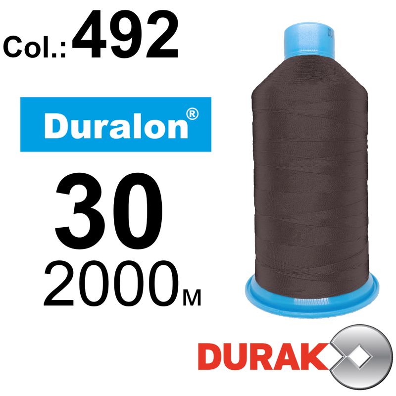 Нитки сверхпрочные, Duralon, нейлон 6. 6, N30 (105tex), длина 2000м., цвет (492)-45, к-11