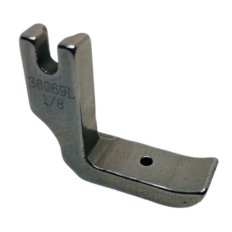 Лапка для промышленных швейных машин, для вшивания Кедер, канта, шнура односторонняя неподвижная 36069L (Р69L) 3, 2мм 1/8, CH, левая