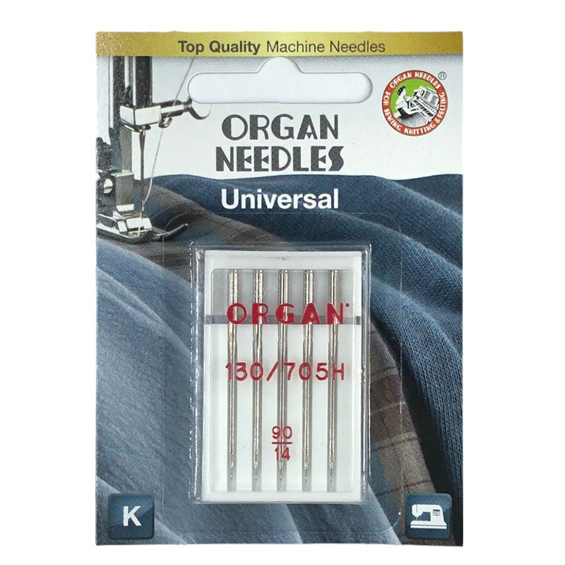 Иглы универсальные № 90/14, OR, (HAx1, 130 / 705H, 15x1), 1уп. = 5шт, блистер