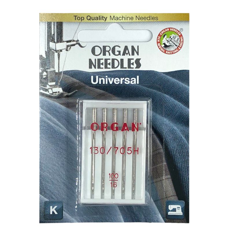 Иглы универсальные №100 / 16, OR, (HAx1, 130 / 705H, 15x1), 1уп. = 5шт, блистер