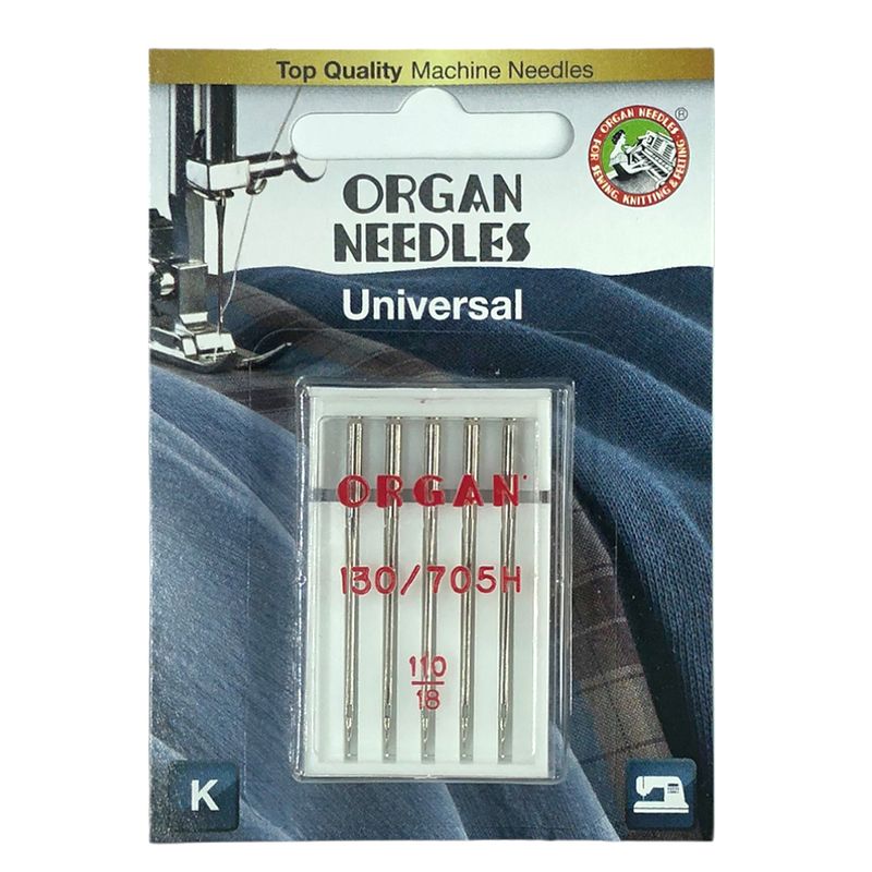 Иглы универсальные №110/18, OR, (HAx1, 130/705H, 15x1), 1уп. = 5шт, блистер