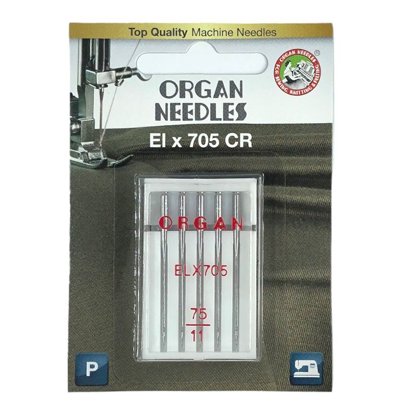 Иглы для оверлока № 75/11, OR, (ELx705 Chromium), 1уп. = 5шт, блистер