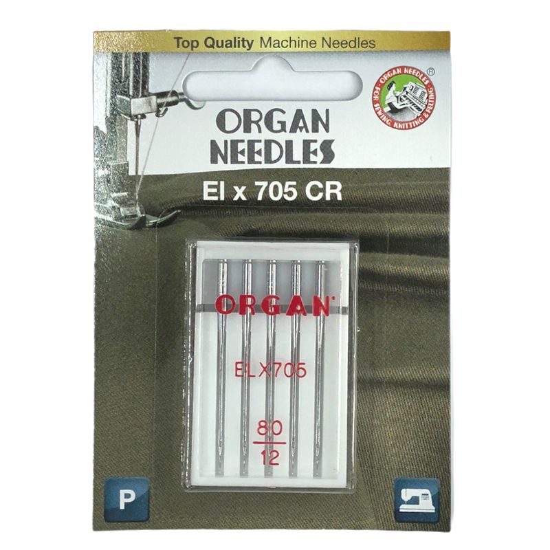 Иглы для оверлока № 80/12, OR, (ELx705 Chromium), 1уп. = 5шт, блистер